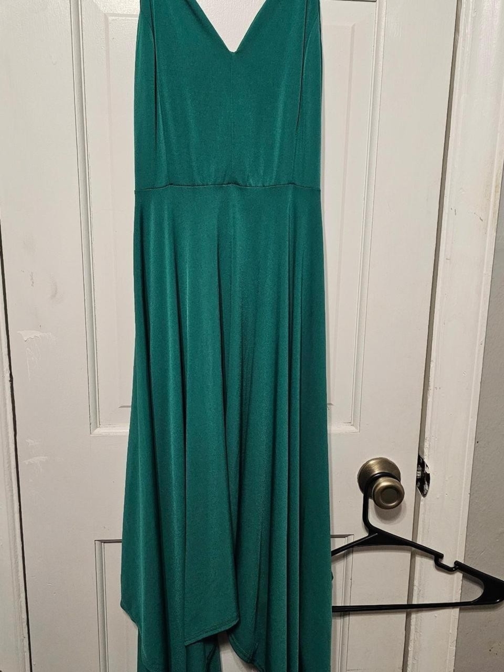Elegant Teal V-Neck Women’s Dress